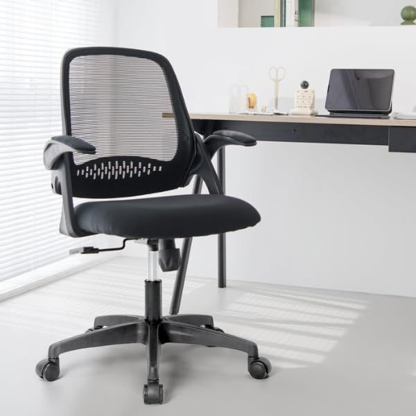 蒸れ防止 NEOCHAIR オフィスチェア デスクチェア メッシュ モールドウレタン 省スペース 跳ね上げ式 丸みが可愛いペンギンチェア NECｍａ
