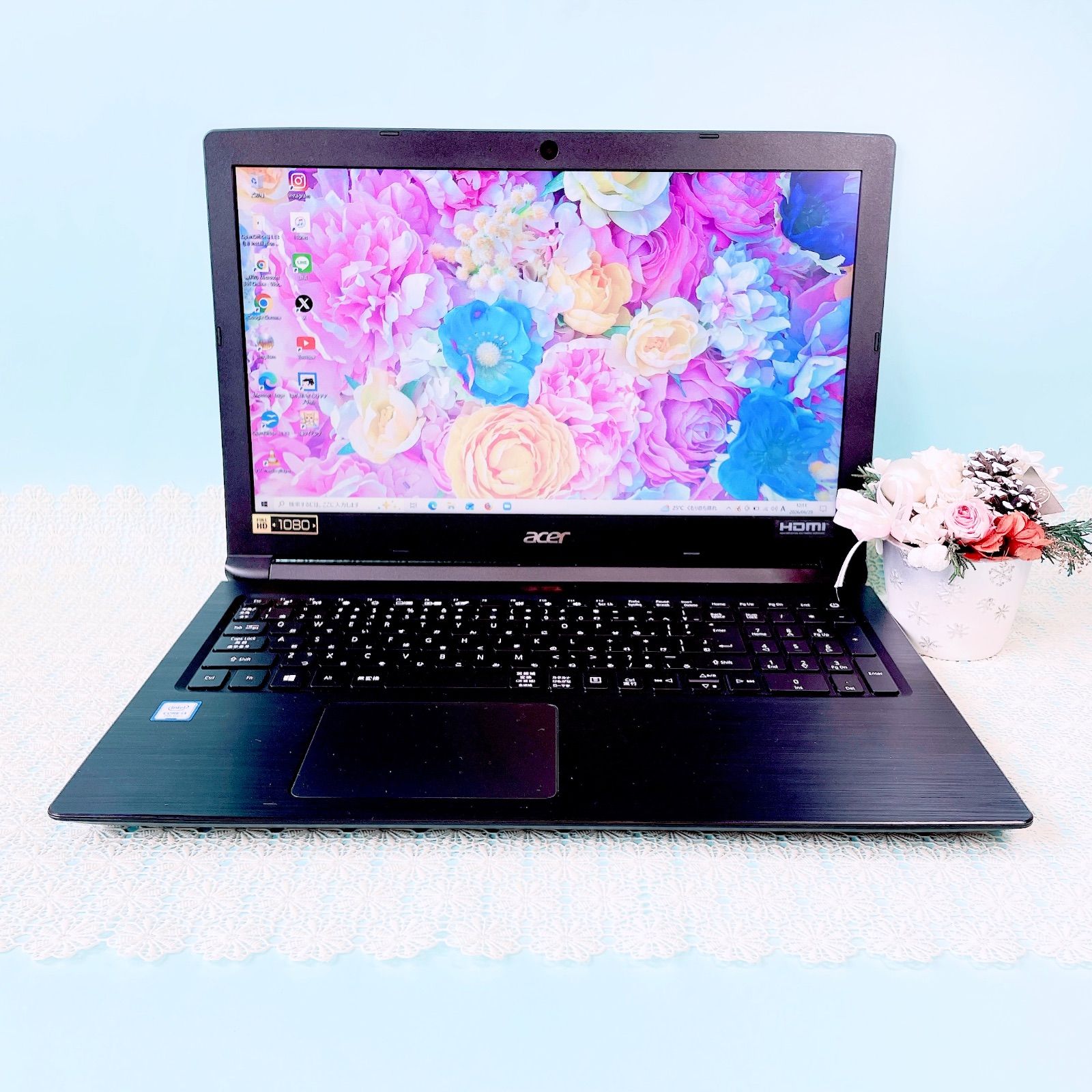 Acer 薄型ノートPC ブラック SSD256GB フルHD - メルカリ