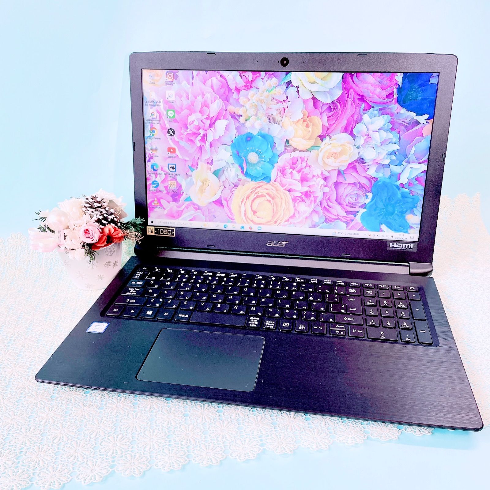 Acer 薄型ノートPC ブラック SSD256GB フルHD - メルカリ