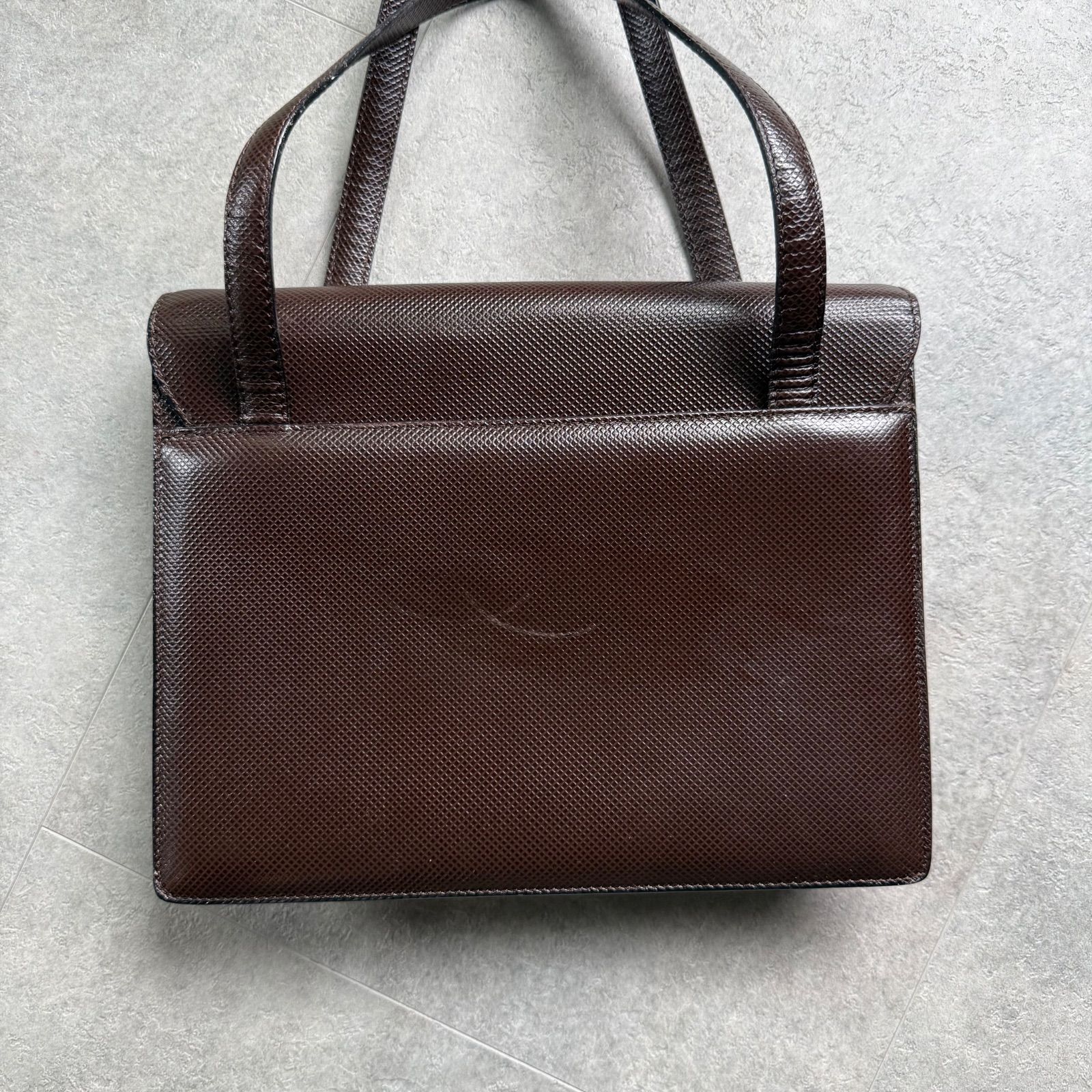 希少　ボッテガヴェネタ ハンドバッグ ダークブラウン 希少 BOTTEGA VENETA ボッテガヴェネタ トートバック リザード