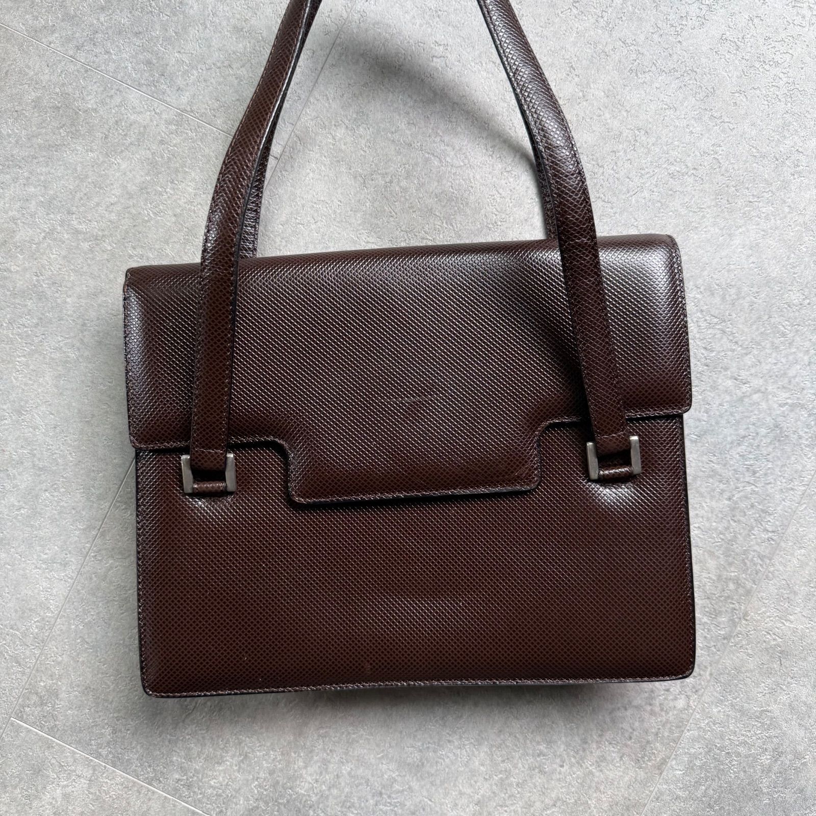 希少　ボッテガヴェネタ ハンドバッグ ダークブラウン 希少 BOTTEGA VENETA ボッテガヴェネタ トートバック リザード
