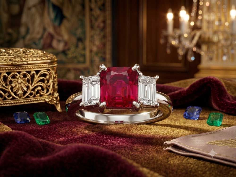 ビルマ産ルビー ダイヤモンドリング Pt900 5.98g 11号 GIA鑑別書付き　Jewelry Burma Ruby1.02ct Dia0.58ct Ring