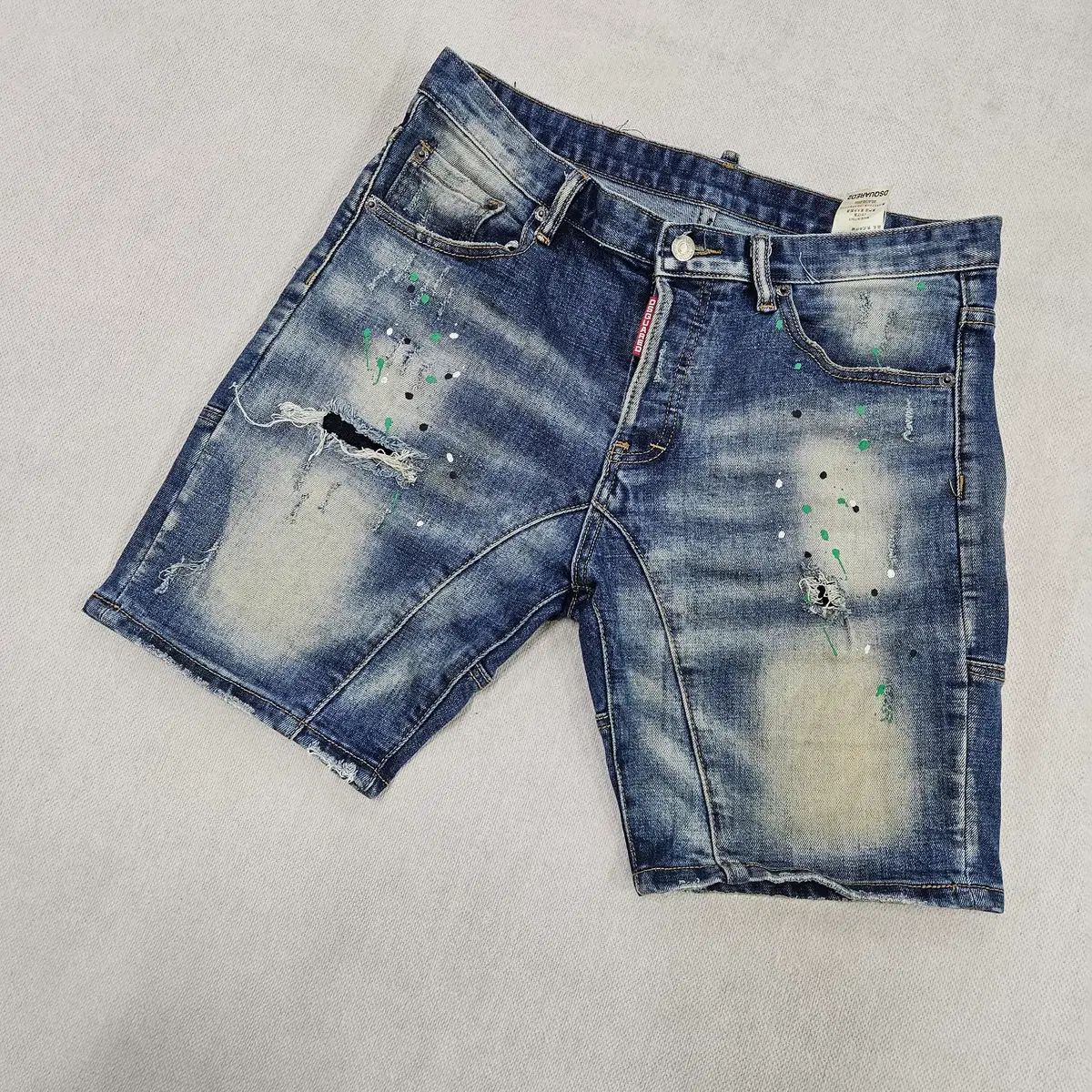 48 DSQUARED2 ペインティング デニム ハーフパンツ 0630Y