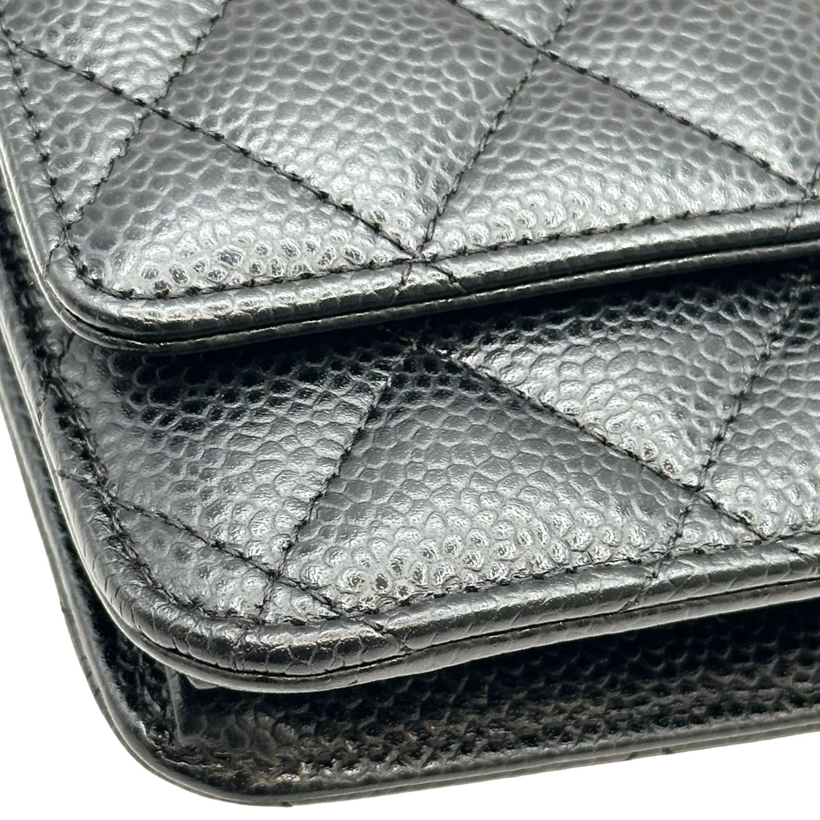 シャネル CHANEL マトラッセ チェーンウォレット A33814 25番台 