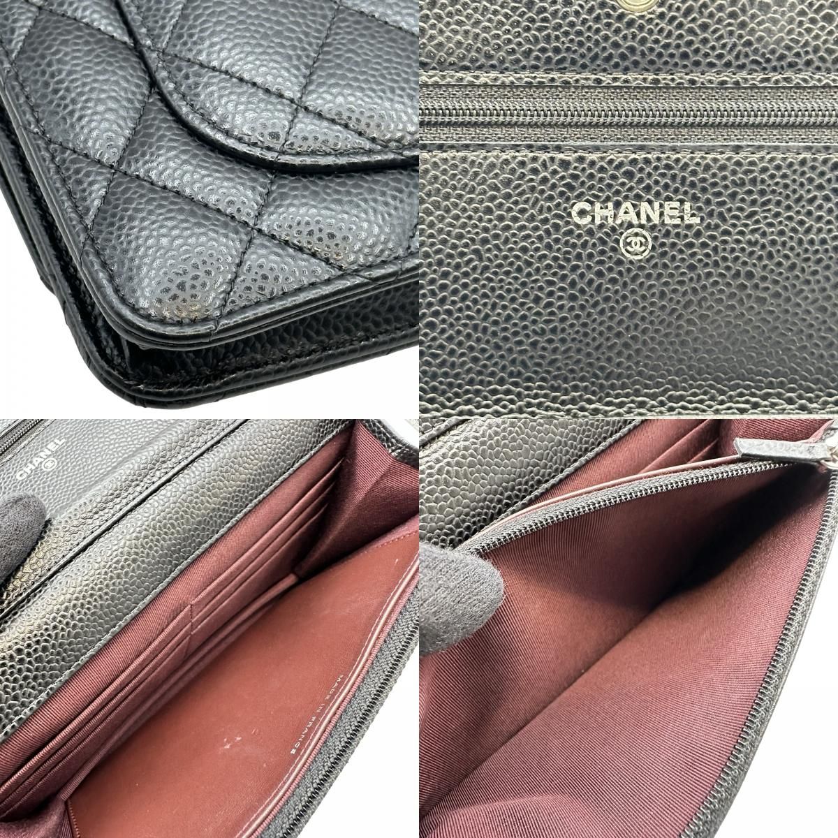 シャネル CHANEL マトラッセ チェーンウォレット A33814 25番台 