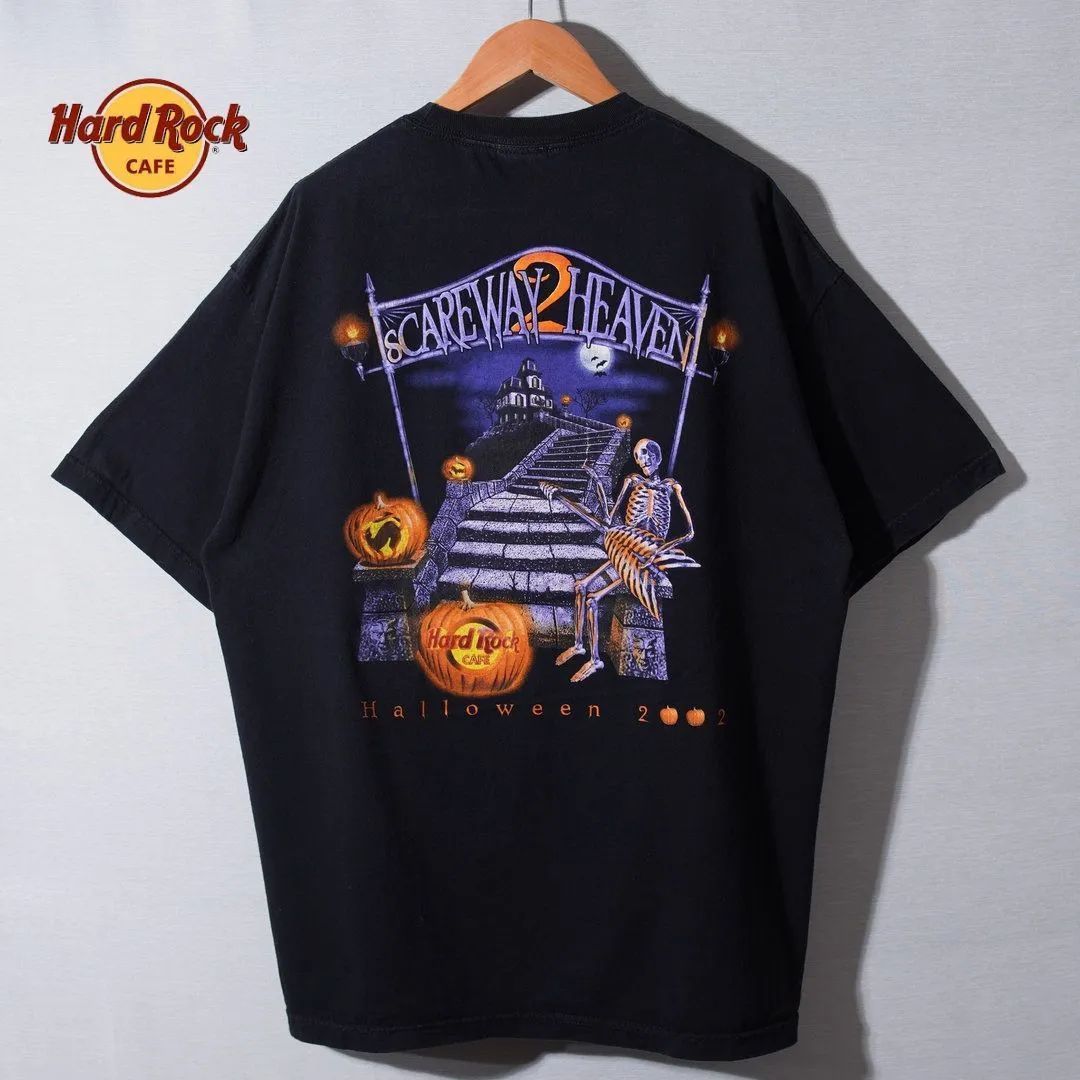 00s 2002年製 ハードロックカフェ Hard Rock Cafe Tシャツ XL 相当