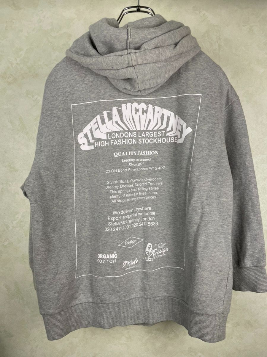 手提付STELLA MCCARTNEY  ロゴ パーカー グレー L〜LL Stella McCartney（ステラマッカートニー）ロゴパーカー XS - メルカリ