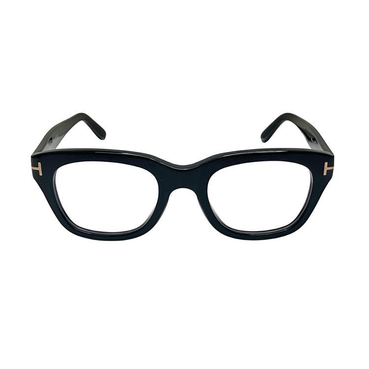TOM FORD トムフォード アジアンフィット メガネ TF5178-F001 ウェリントンフレーム 51□21-145 アイウェア 眼鏡 Tマーク ブラック アセテート