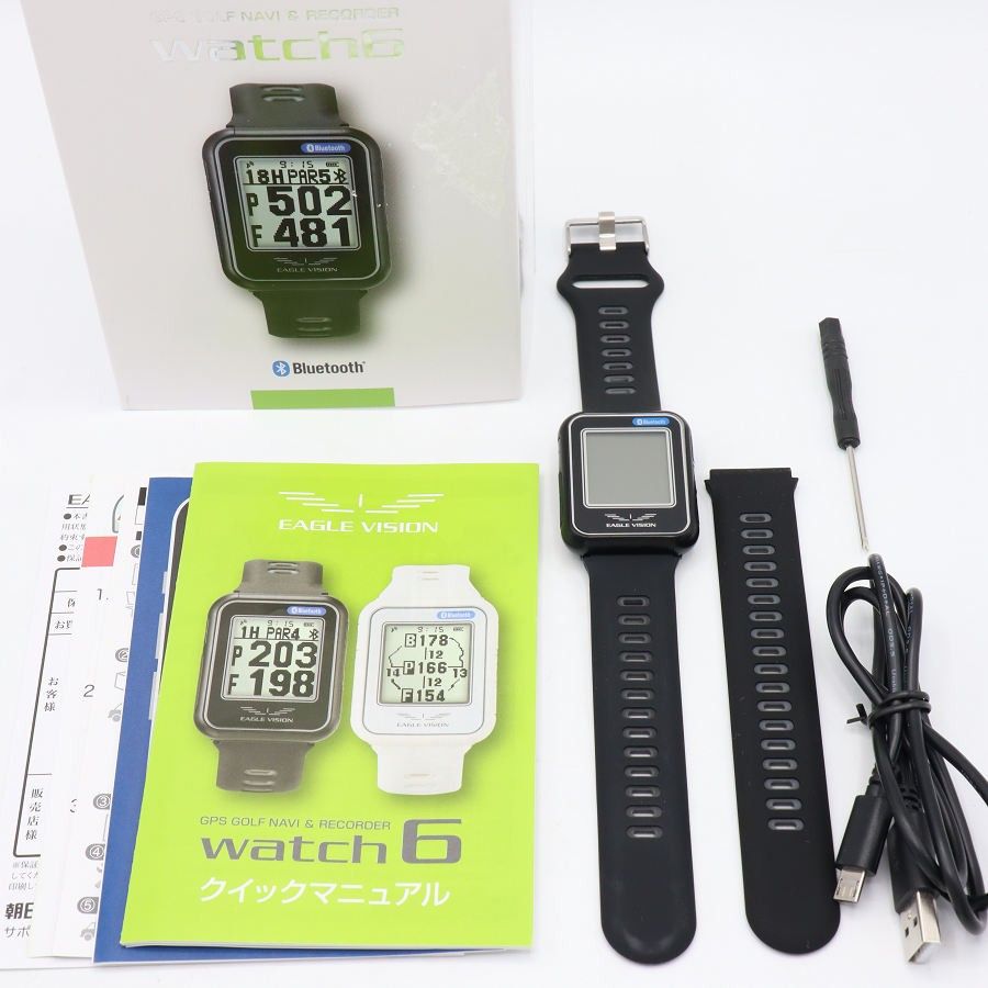 美品】EAGLE VISION watch 6 EV-236 ブラック GPSゴルフナビ イーグル