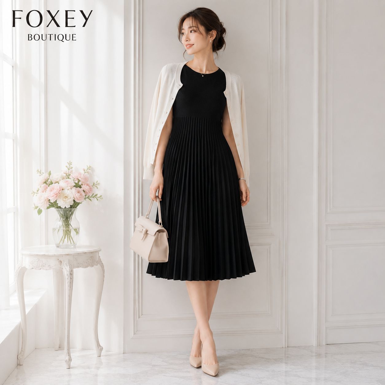 未使用に近い / 優美な揺れ感 高伸縮 の無敵のサイズ】FOXEY BOUTIQUE