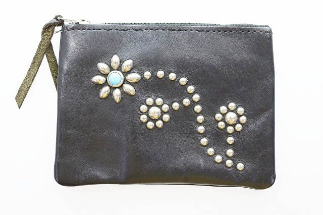 エイチティーシー HTC POUCH WALLET フラワー モチーフ ポーチ