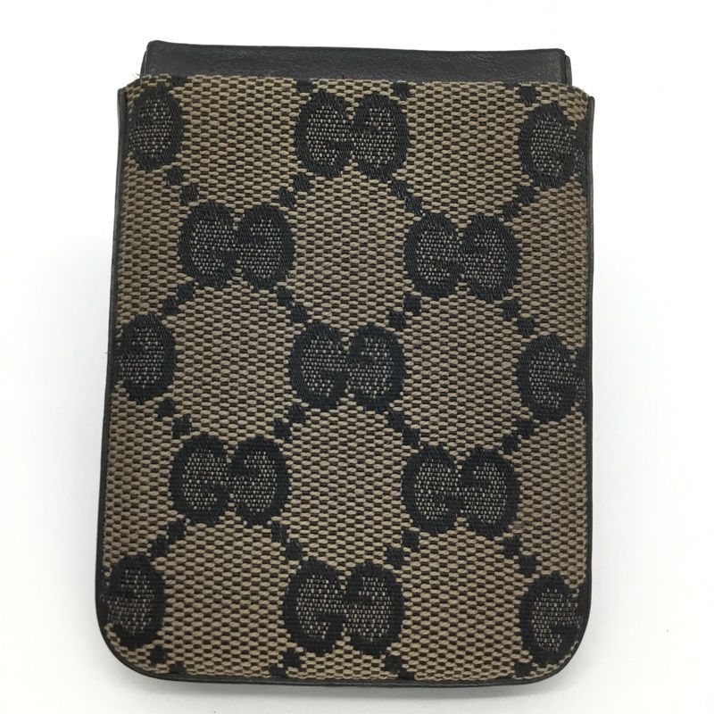 GUCCI【グッチ】GGキャンバス　レザー　カードケース　ブラウン系【中古品/USED-B】質屋　かんてい局那覇店　ｎ3102466927300011