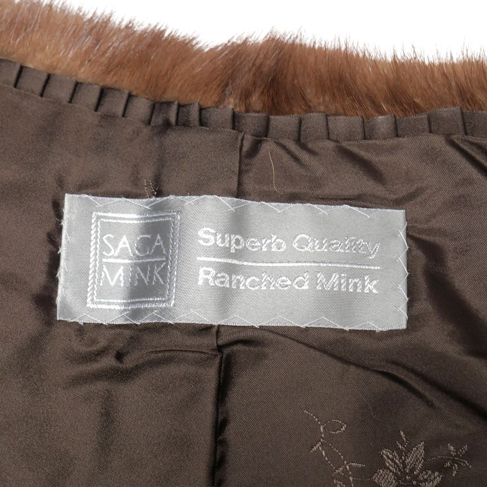 □美品□SAGA MINK サガミンク ストール デミバフミンク フリンジ