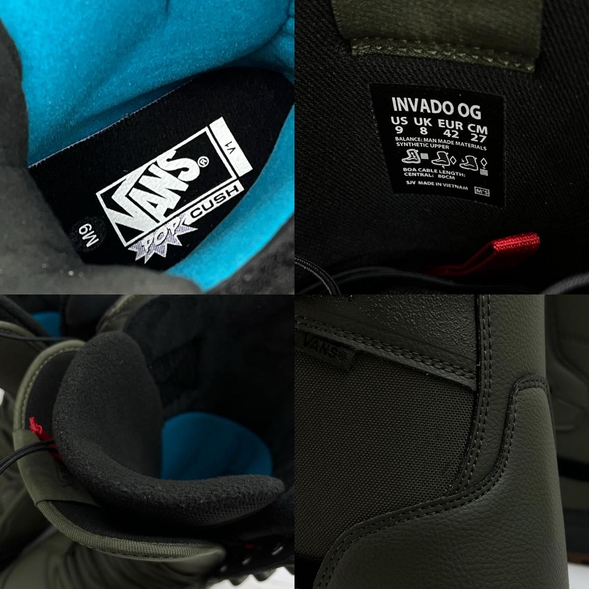 VANS バンズ スノーボードブーツ INVADO OG US9 27.0cm オリーブ