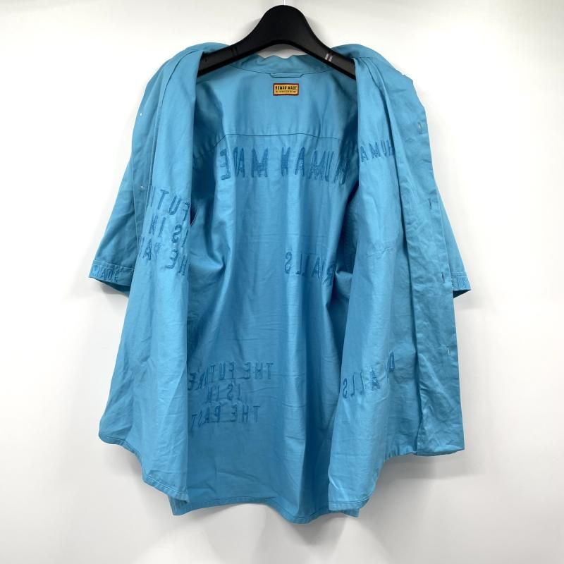 中古】HUMAN MADE 半袖シャツ サイズXXL スカイブルー HM29SH022