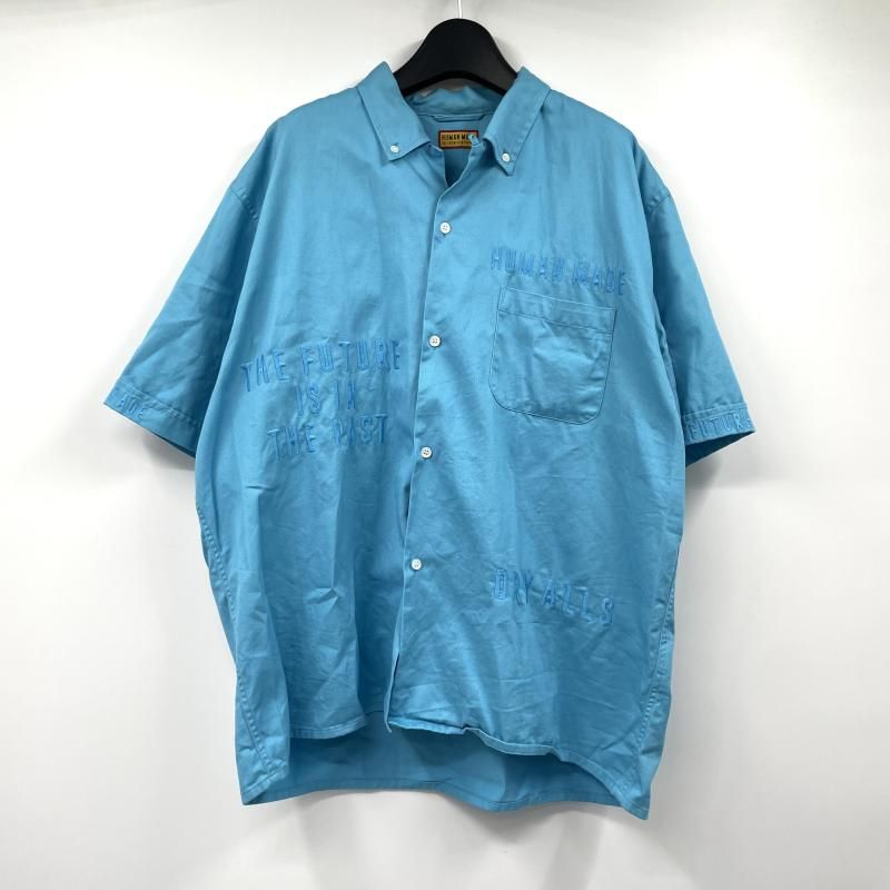 中古】HUMAN MADE 半袖シャツ サイズXXL スカイブルー HM29SH022