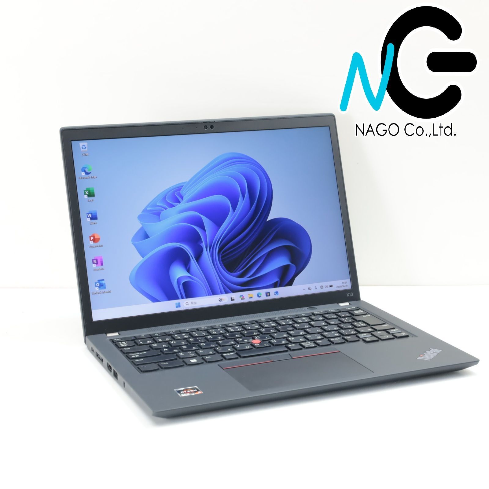 ✨美品✨13.3型 Lenovo ThinkPad X13 Gen2 (Ryzen5 Pro 5650U 6コア/12スレッド/8GB/NVMe SSD256GB) カメラ ノートパソコン Windows11 19186