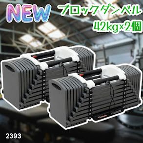 #2393 可変式 ブロック ダンベル 42kg 2個セット 簡単 重量 調整 可能 省スペース 収納可能 安心 安全 ロック機能 ※北海道、沖縄本島、沖縄の離島、その他離島へは別途配送料有り