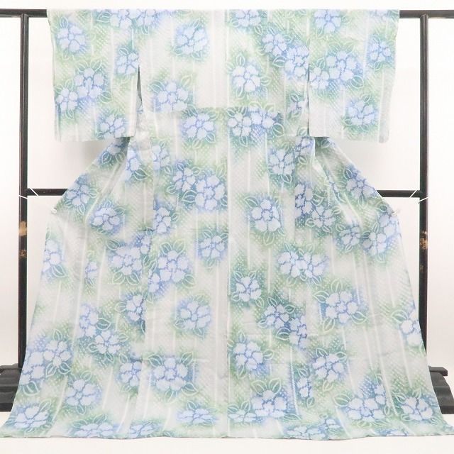 新品・浴衣】やまと誂製 有松鳴海絞り 綿 夏着物 仕付け糸付 tomihisa