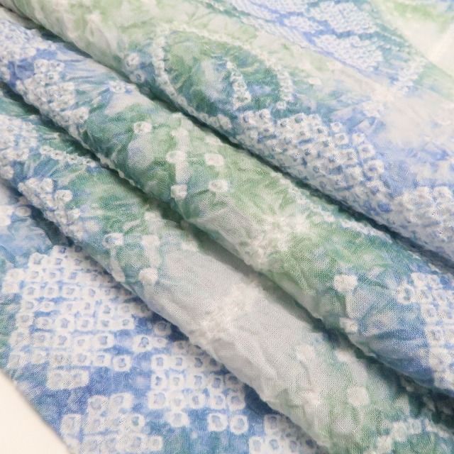 新品・浴衣】やまと誂製 有松鳴海絞り 綿 夏着物 仕付け糸付 tomihisa