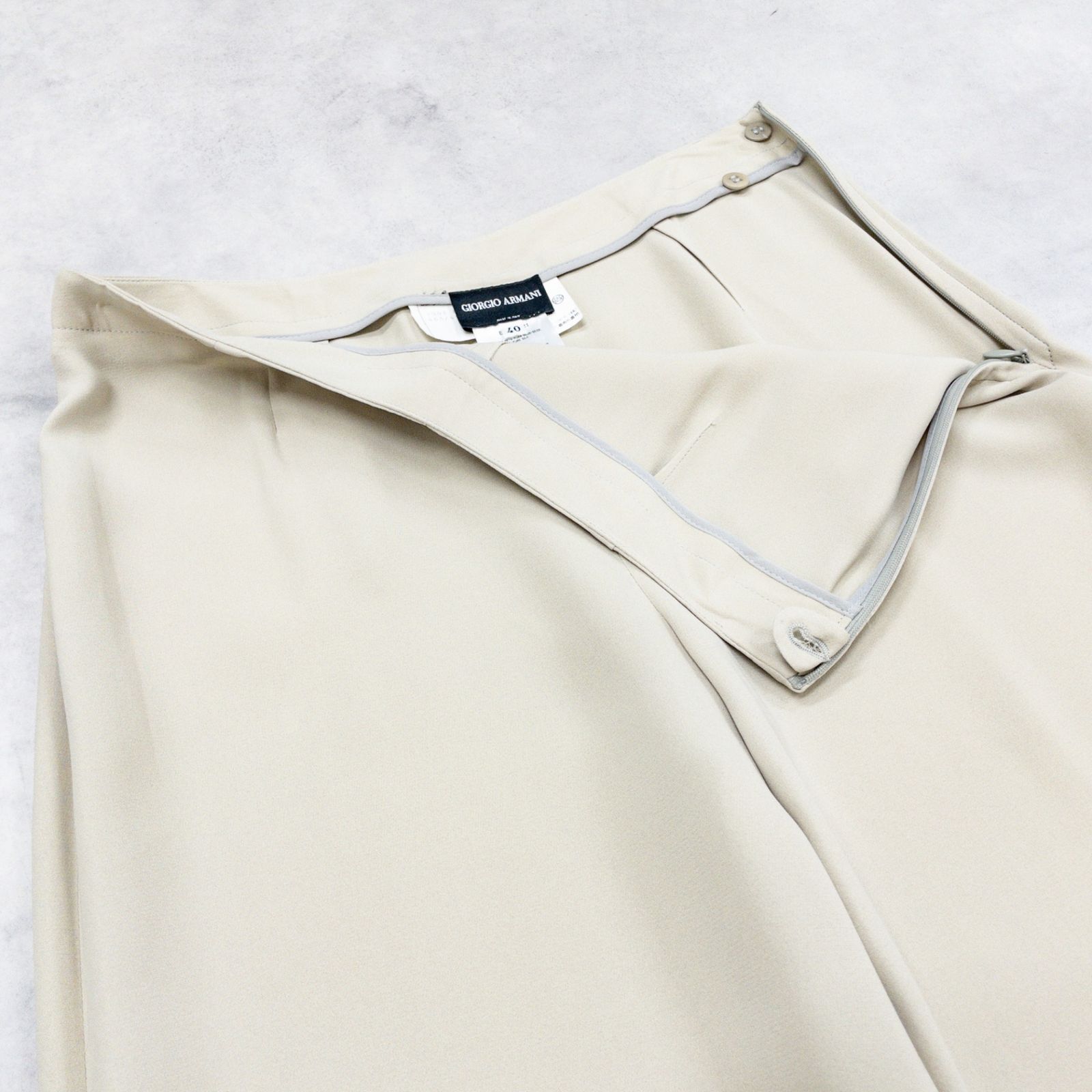 GIORGIO ARMANI ジョルジオアルマーニ ワイドパンツ スラックス シルク