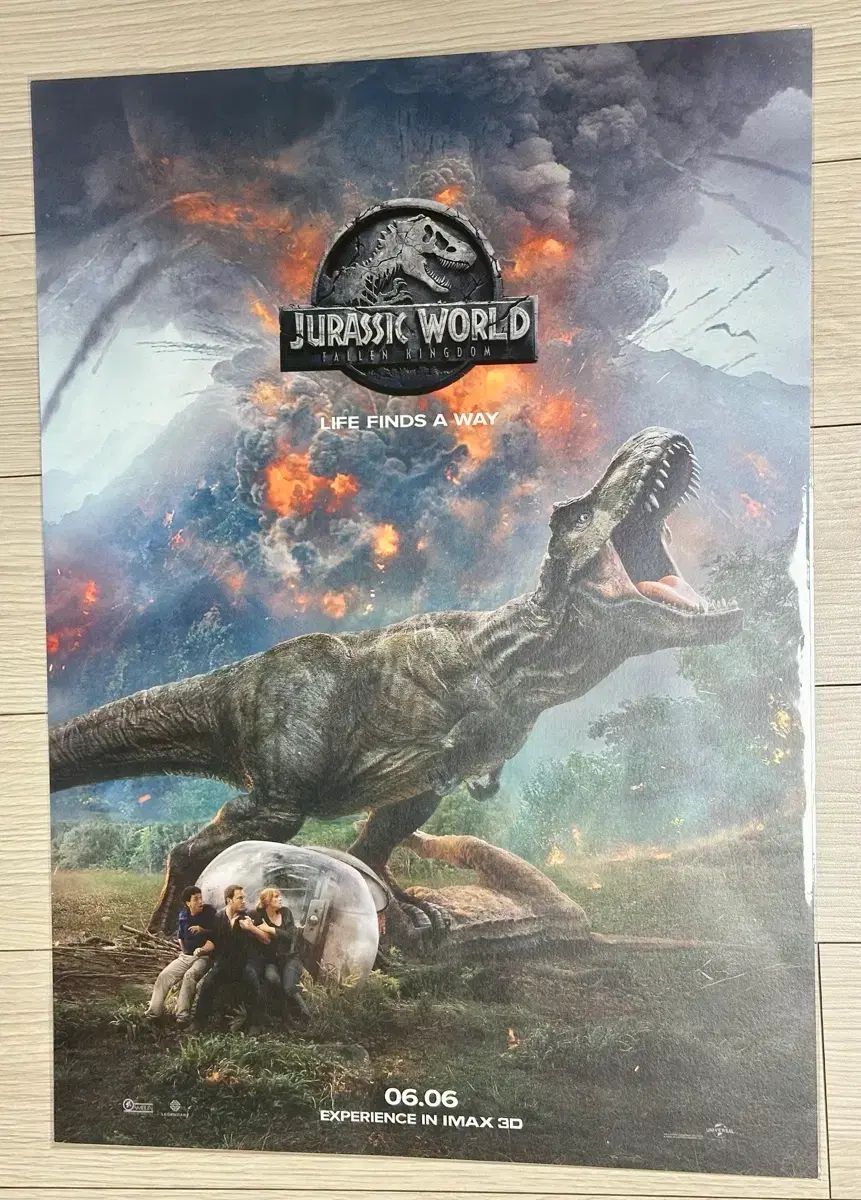 2018年 レア 限定モデル 映画 ジュラシック・ワールド Fallen Kingdom IMAX ポスター (A3)