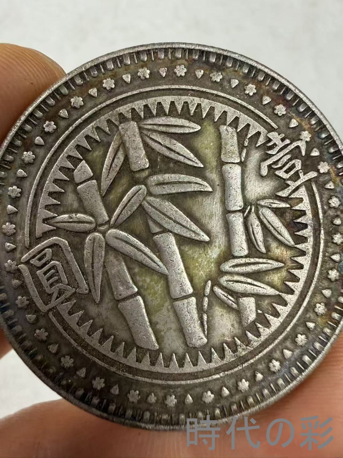 貴州竹子銀幣】中国古美術 銀貨 古錢幣 渡来銭 コイン 硬貨 銀幣 硬幣
