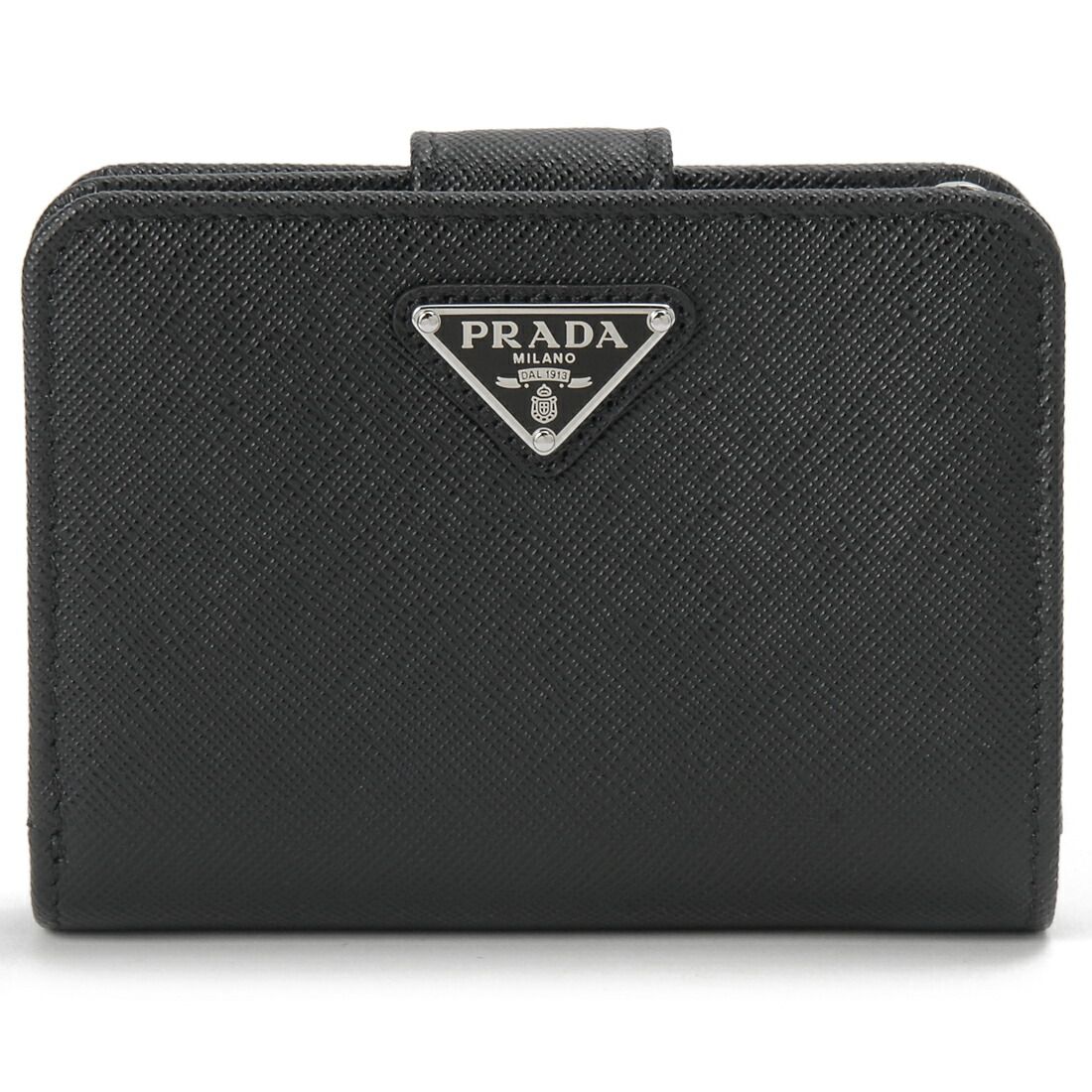 PRADA プラダ 二つ折り財布 レディース ブラック 1ML018 QHH F0632 サフィアーノ