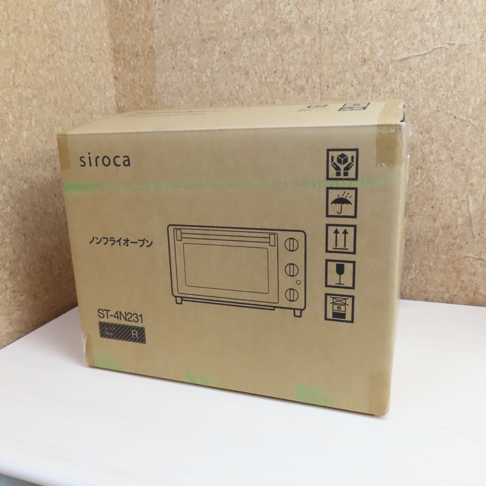 siroca シロカ ノンフライオーブン ST-4N231 レッド 開封のみ 未使用