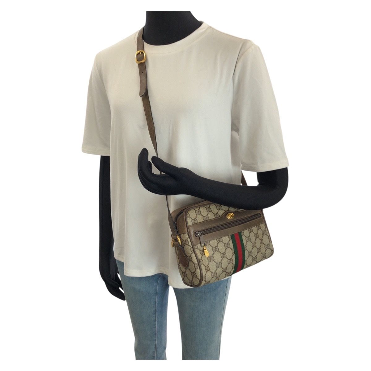 GUCCI グッチ ヴィンテージ オールドグッチ シェリーライン ベージュ