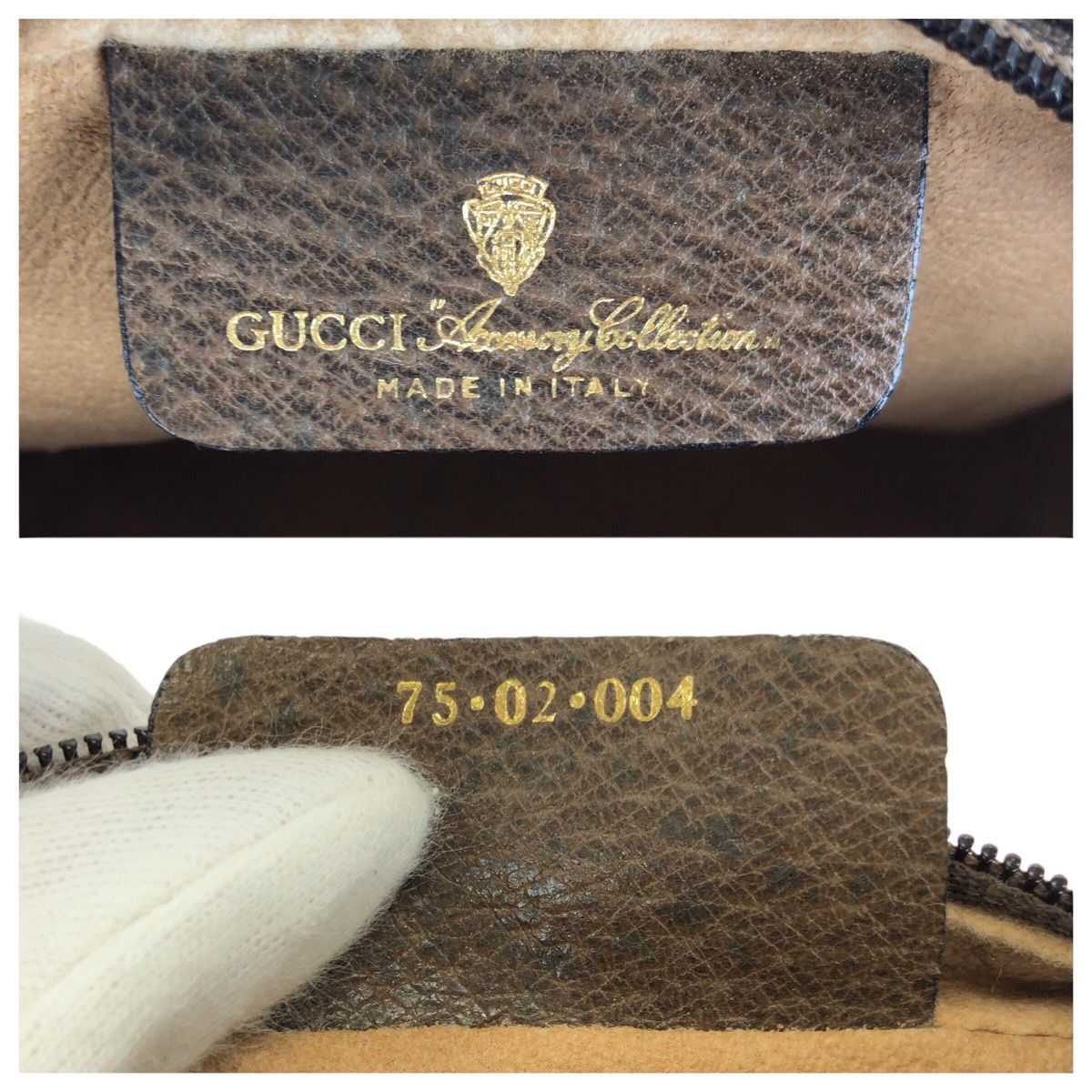 GUCCI グッチ ヴィンテージ オールドグッチ シェリーライン ベージュ 