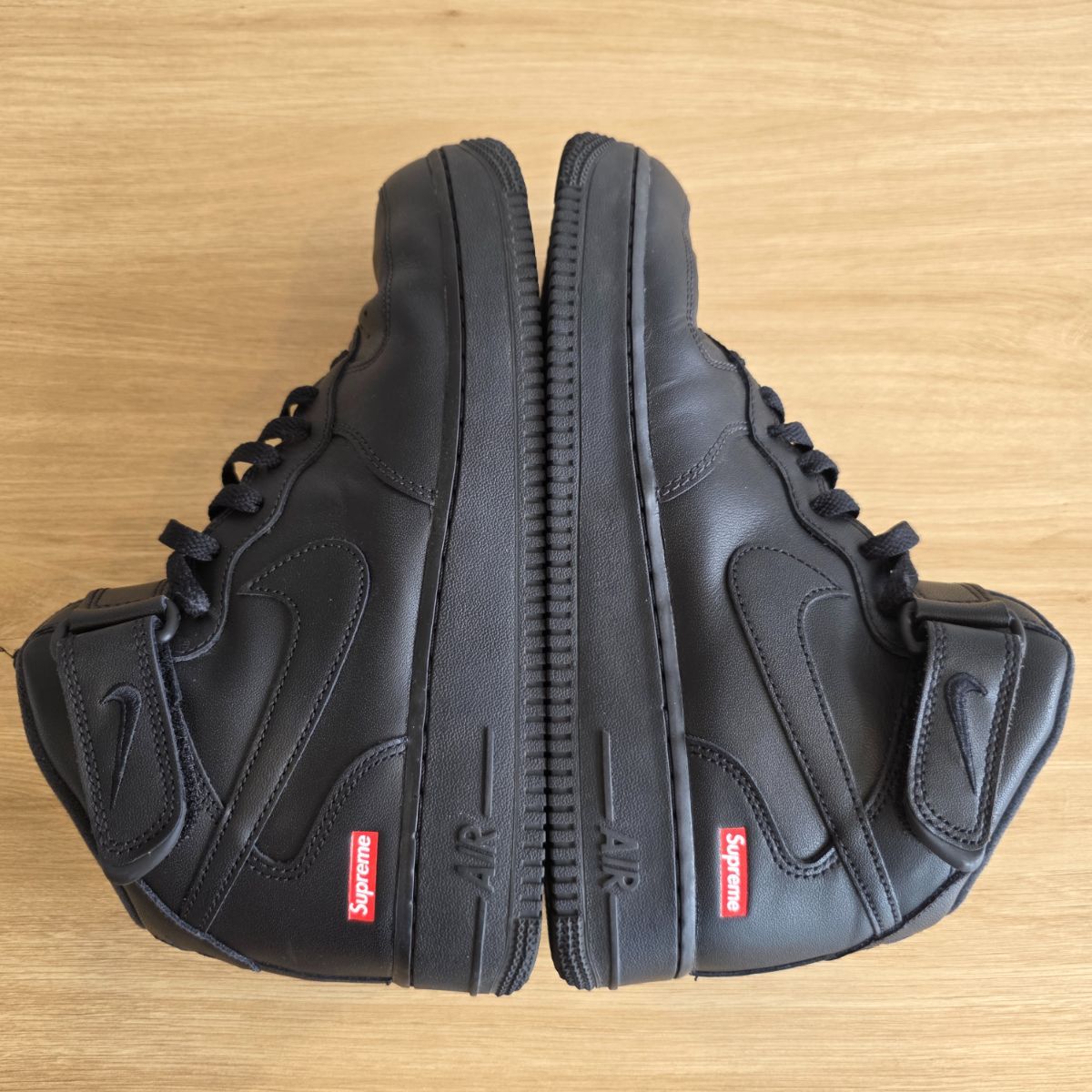 NIKE ナイキ ×SUPREME AIR FORCE 1 MID エアーフォース ハイカットスニーカー　27ｃｍ スニーカー FZ8784-001 メンズ レザー ブラック 中古｜詳細画像