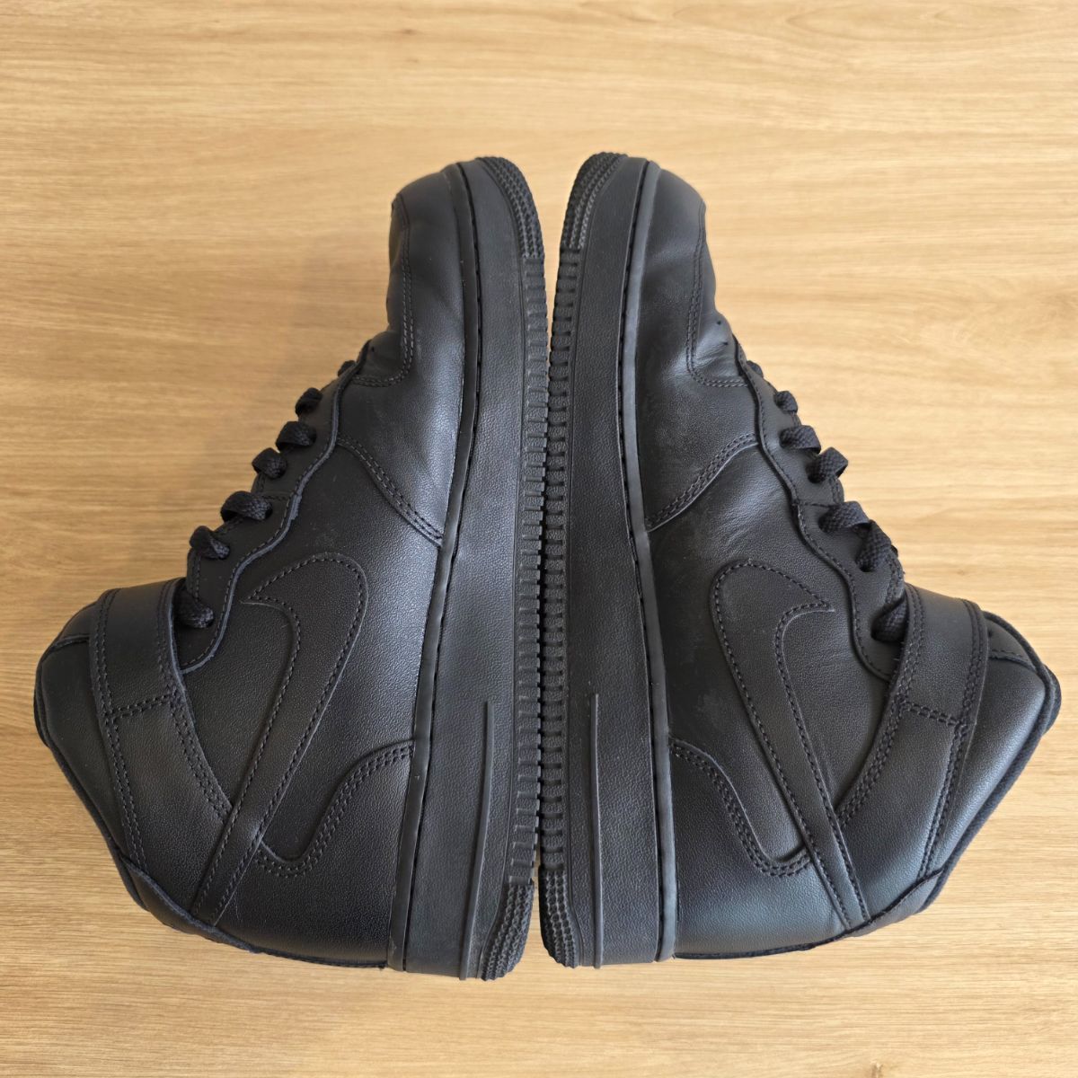 NIKE ナイキ ×SUPREME AIR FORCE 1 MID エアーフォース ハイカットスニーカー　27ｃｍ スニーカー FZ8784-001 メンズ レザー ブラック 中古｜詳細画像