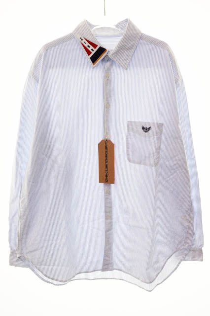 ウィズ WHIZ LIMITED 25SS FLAG SHIRT BLUE L WL-S-95 フラッグ シャツ ストライプ 長袖 シャツ ブルー 【ブランド古着ベクトル】【中古】●■260630 6,431円