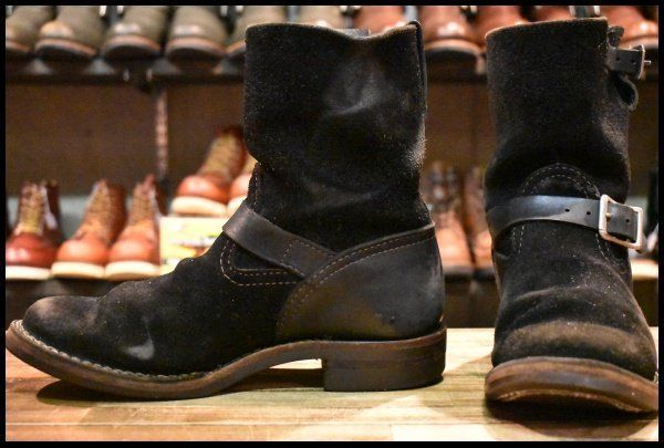 8D 良品 13年】WESCO ウエスコ カスタムボス 黒ラフアウト×ブラック