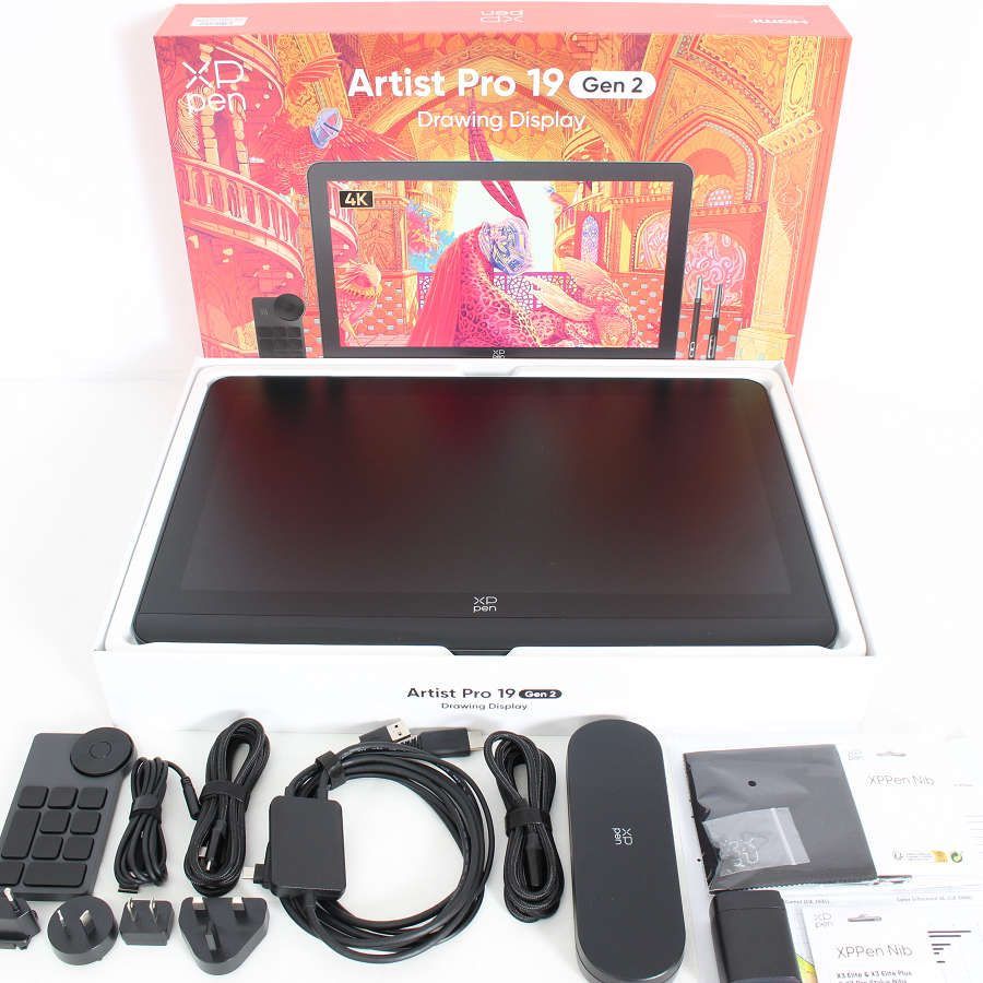 【美品】XP-Pen Artist Pro 19 Gen2 MD180UH グレー 4K 液タブ 液晶ペンタブレット アーティスト プロ 本体