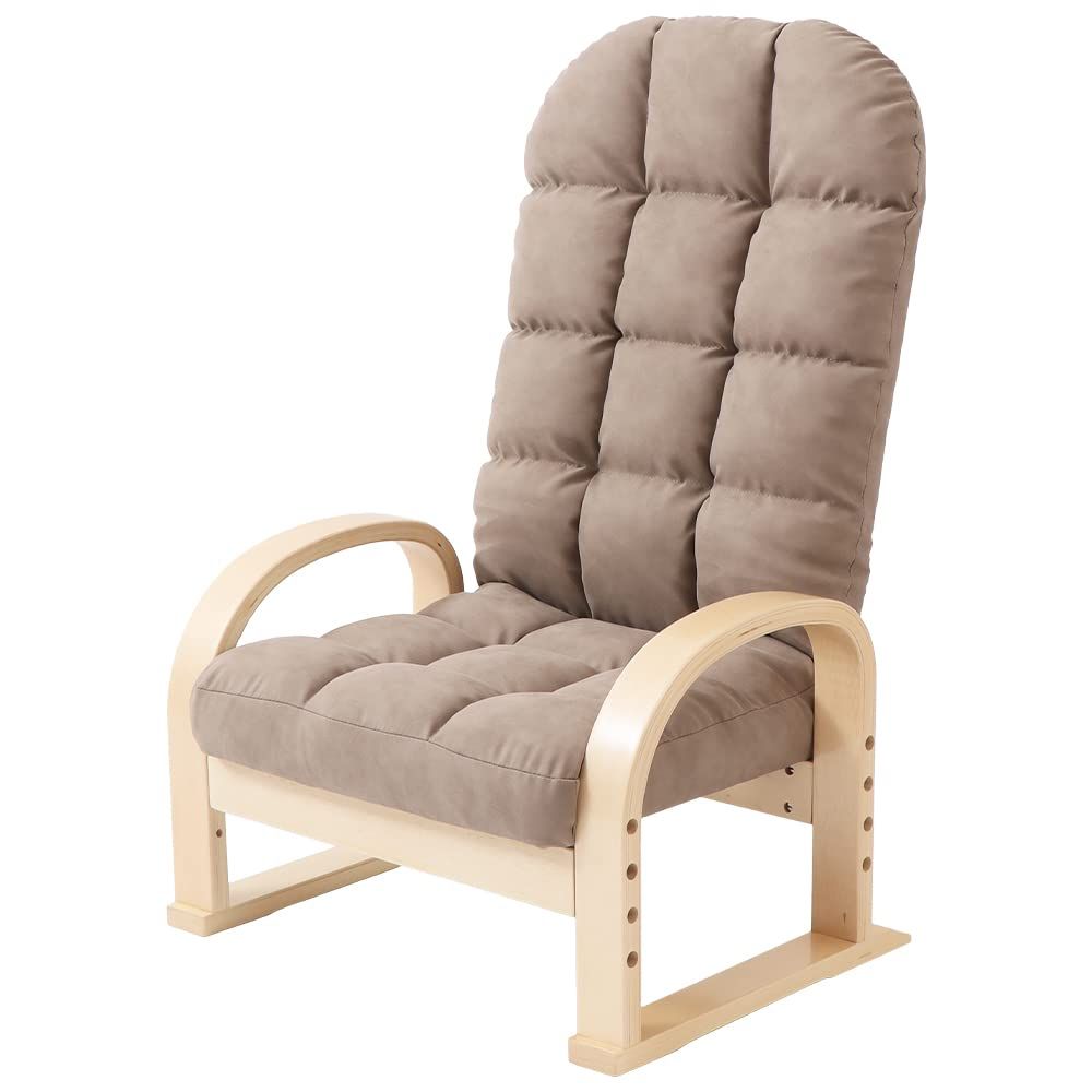 ヤマソロ 座椅子 リクライニングチェア 折りたたみ 完成品 ひじ掛け ブラウン グレー シエル 83-645 (グレージュ)ｍａ 14,689円
