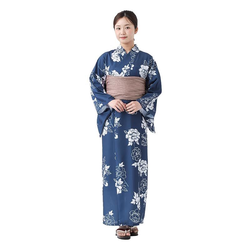[たゆたふ / TAYU-TAFU] セパレート ワンピース 浴衣 2点セット 帯 レディース 2026 おしゃれ 簡単 かわいい 着付け ゆかた yukata 中学生 高校生 大学生 大人 双子コーデ 夏 花火大会 お祭り 2way (紺地 ボタン, フリー