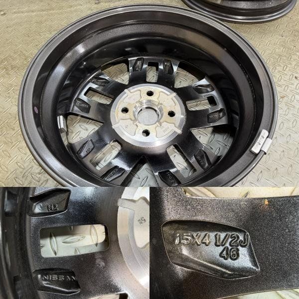 新車外し三菱 デリカミニ 純正ホイール 15インチ 4本 4.5J4HPCD100+