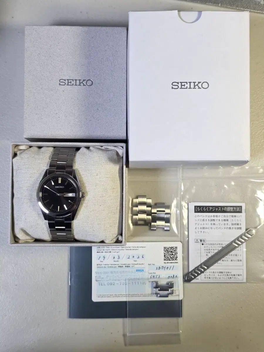 (ほぼ新品)SEIKO セイコー SBTH011 ブラック 37.4mm クオーツ 時計