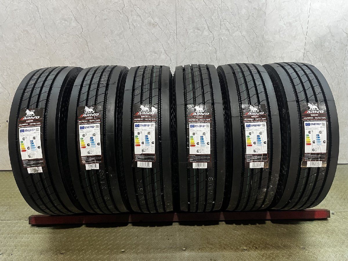 【新品】26年製 札幌発 引取OK ARIVO XARS91 265/70R19.5 143/141J 18PR 19.5インチ トラックタイヤ 夏タイヤ 6本 プロフィア ギガ(MTH077)