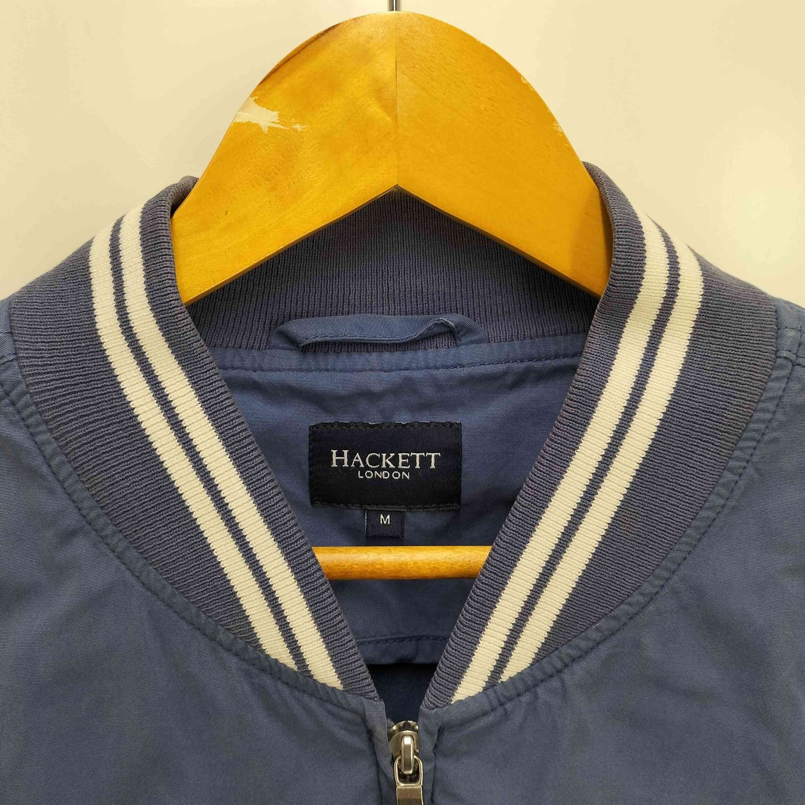 ハケットロンドン hackett london リブライン ロゴ 刺繍 ジップアップ