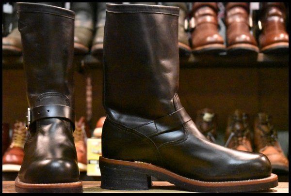 8E 未使用 黒タグ】Chippewa チペワ 1901M03 エンジニア 黒 ブラック