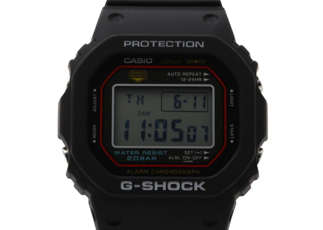 CASIO カシオ 時計 G-SHOCK DIGITAL 5000 SERIES 「初代G-SHOCK 復刻モデル」 DW-5000R-1AJF ブラック系 ステンレススチール／樹脂（バイオマスプラスチック） メンズ デジタル 新品未使用展示