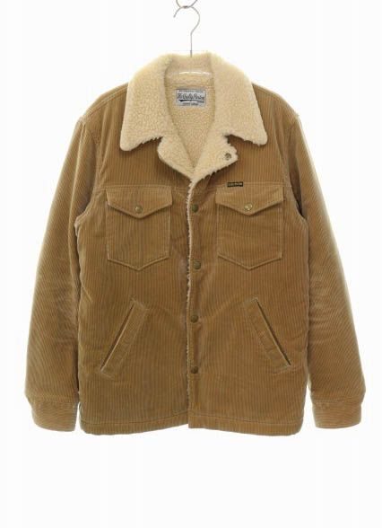ワコマリア WACKO MARIA 15AW CORDUROY BOA RANCHER JACKET BEIGE L WMR-CDR-01 コーデュロイ ボア ランチ ジャケット 【ブランド古着ベクトル】【中古】260629