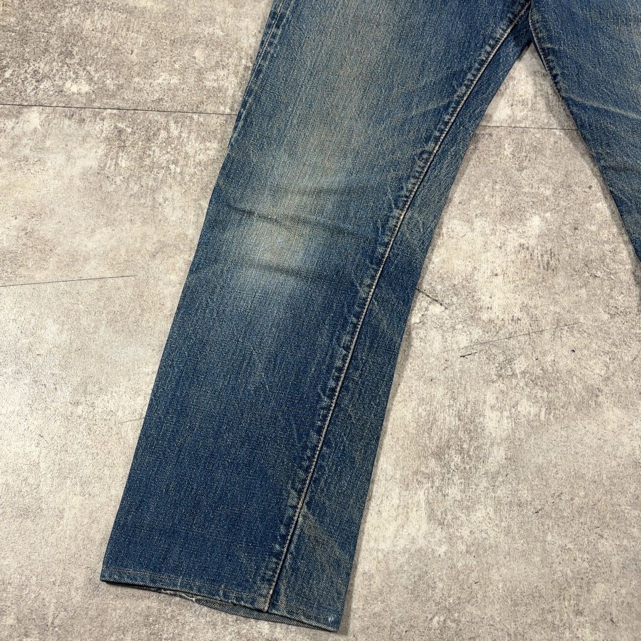 LEVI'S リーバイス ブルー コットン アメリカ製 70’s デニムパンツ  Big-E  ボタン裏刻印6 並行ステッチ 501 60's USA LEVI'S リーバイス ブルー コットン アメリカ製 デニムパンツ Big-E