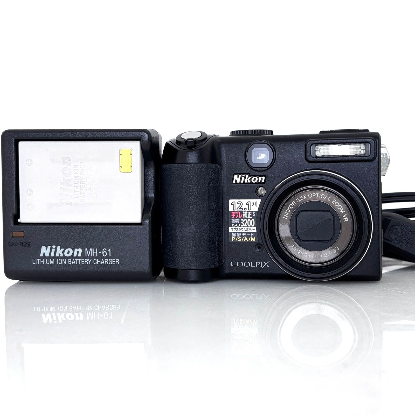 【ニコン】Nikon COOLPIX P5100 ブラック デジタルカメラ +バッテリー +充電器 #U508