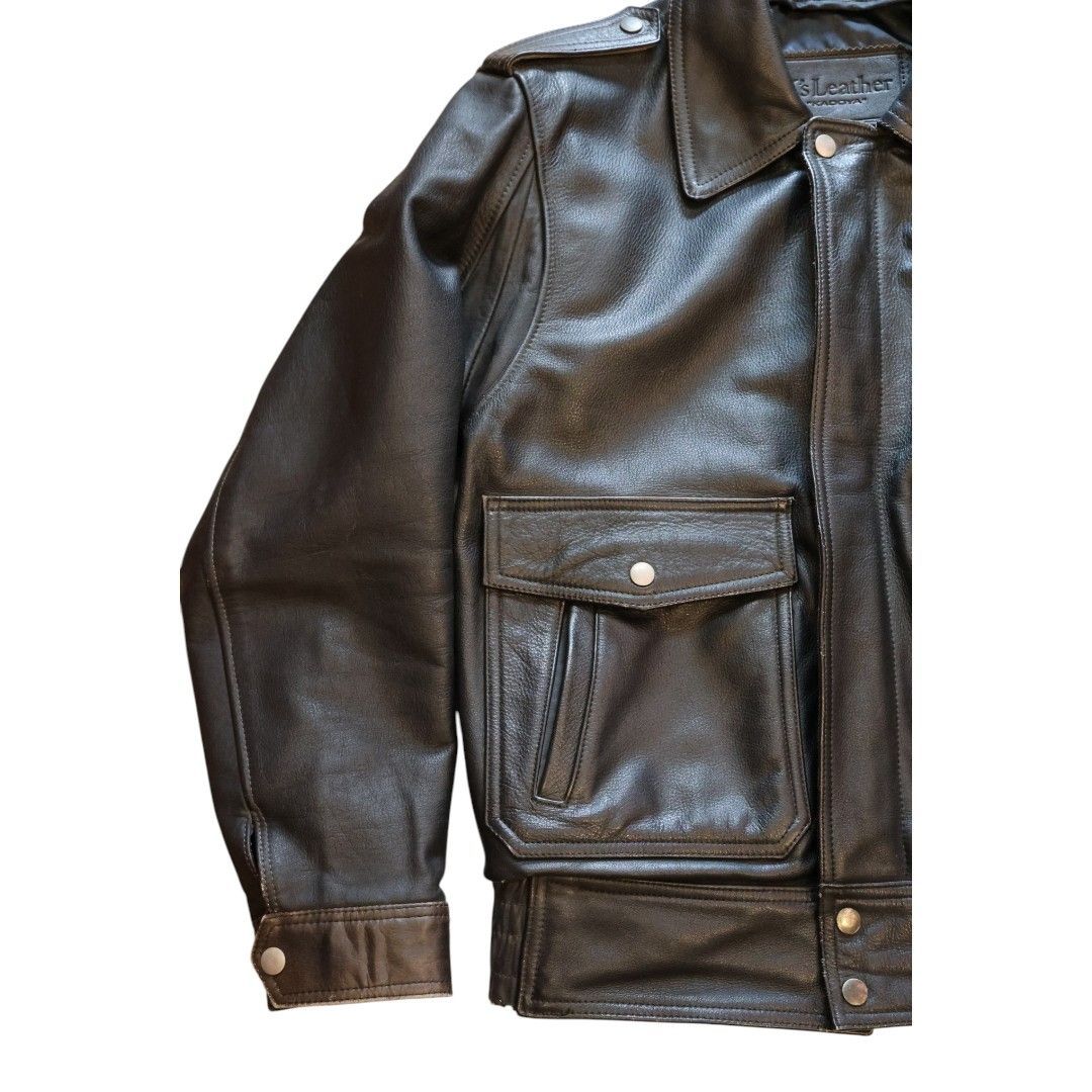 KADOYA K's Leather レザージャケット L ブラック 牛革 ライダース