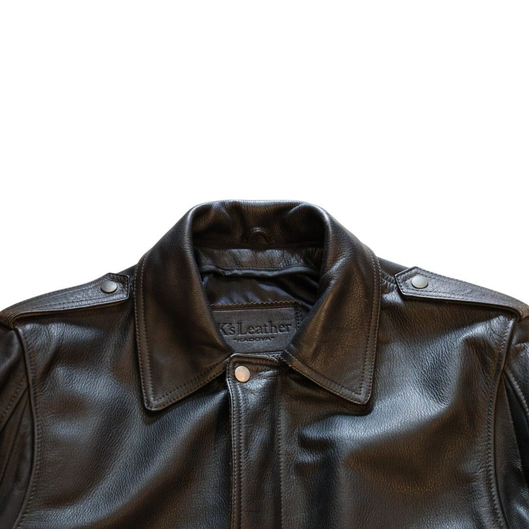 KADOYA K's Leather レザージャケット L ブラック 牛革 ライダース
