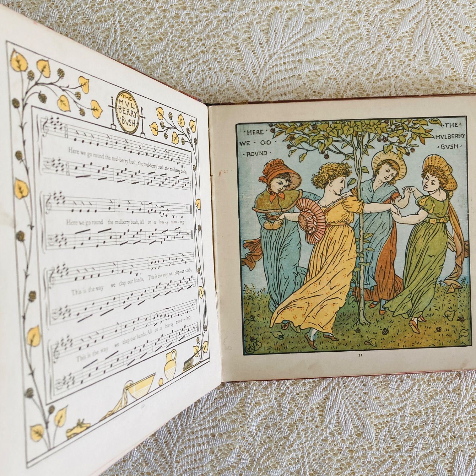 ウォルター・クレイン挿絵のアンティーク楽譜絵本 The Baby's Opera